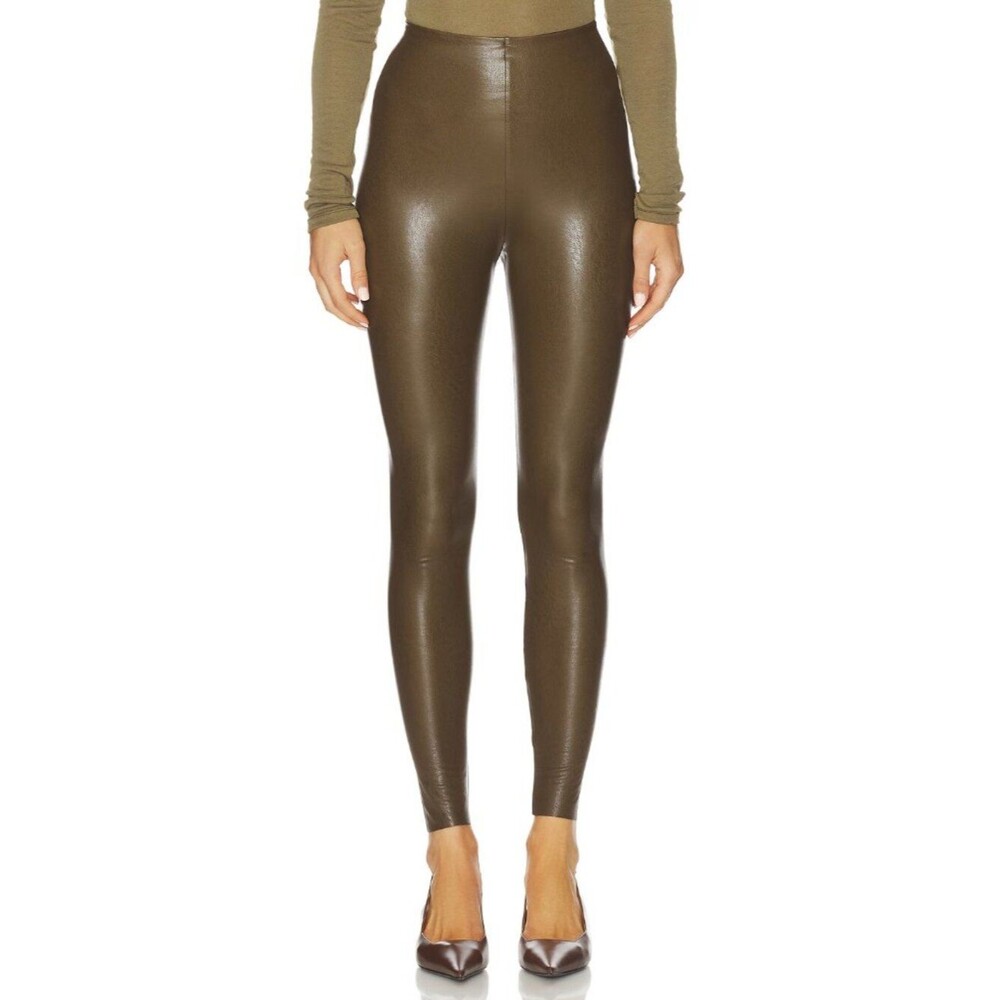 Commando Control Top Faux Leather Leggings Cadet Brown Size Small Revolve